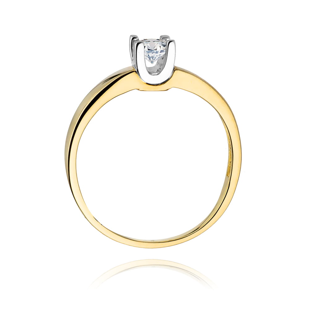 Pierścionek Diament 0,30ct żółte złoto 3 Pierścionek Diament 0,30ct żółte złoto - obrazek 3