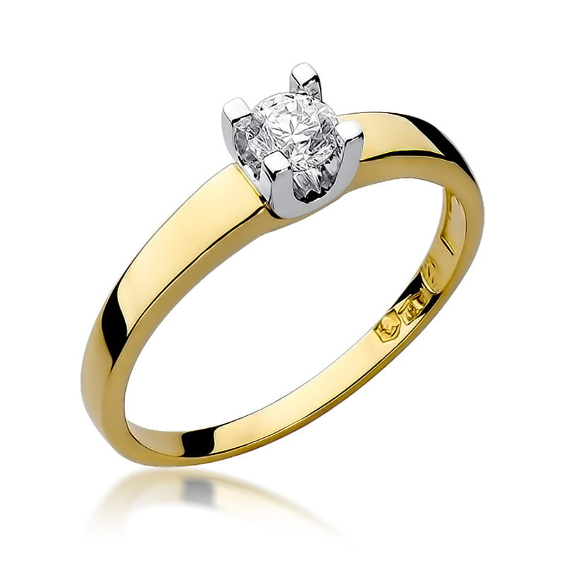 Pierścionek Diament 0,30ct żółte złoto 1 Pierścionek W225B Diament 0