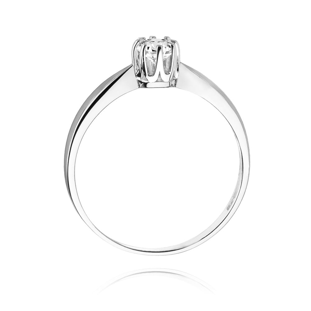 Pierścionek Diament 0,20ct białe złoto 3 Pierścionek Diament 0,20ct białe złoto - obrazek 3