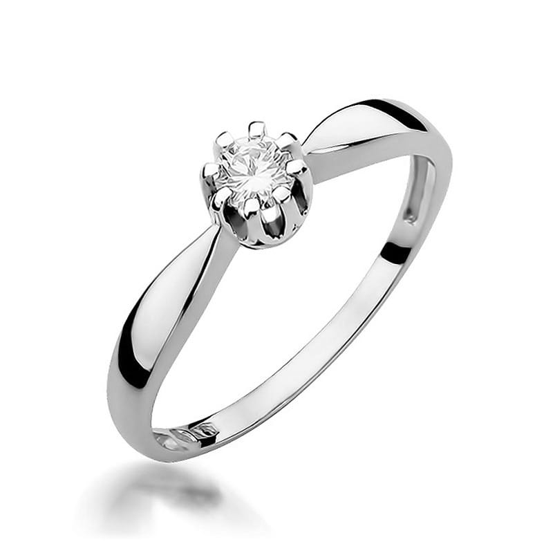 Pierścionek Diament 0,20ct białe złoto 1 Pierścionek W228 Diament 0