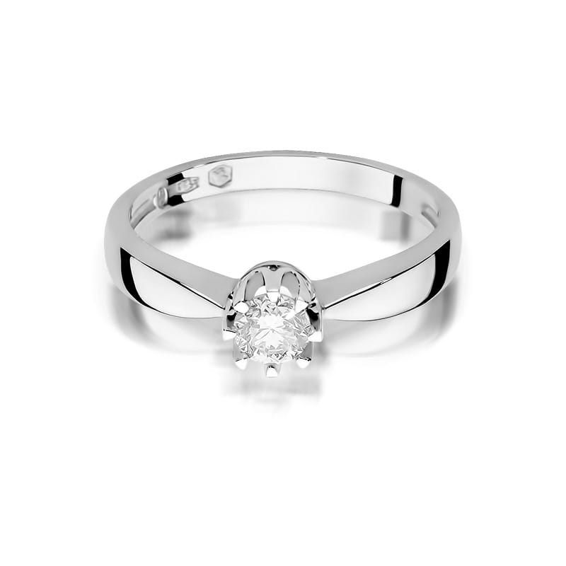 Pierścionek Diament 0,25ct białe złoto 2 25ct białe złoto Jubiler Kraków BigDIAMOND