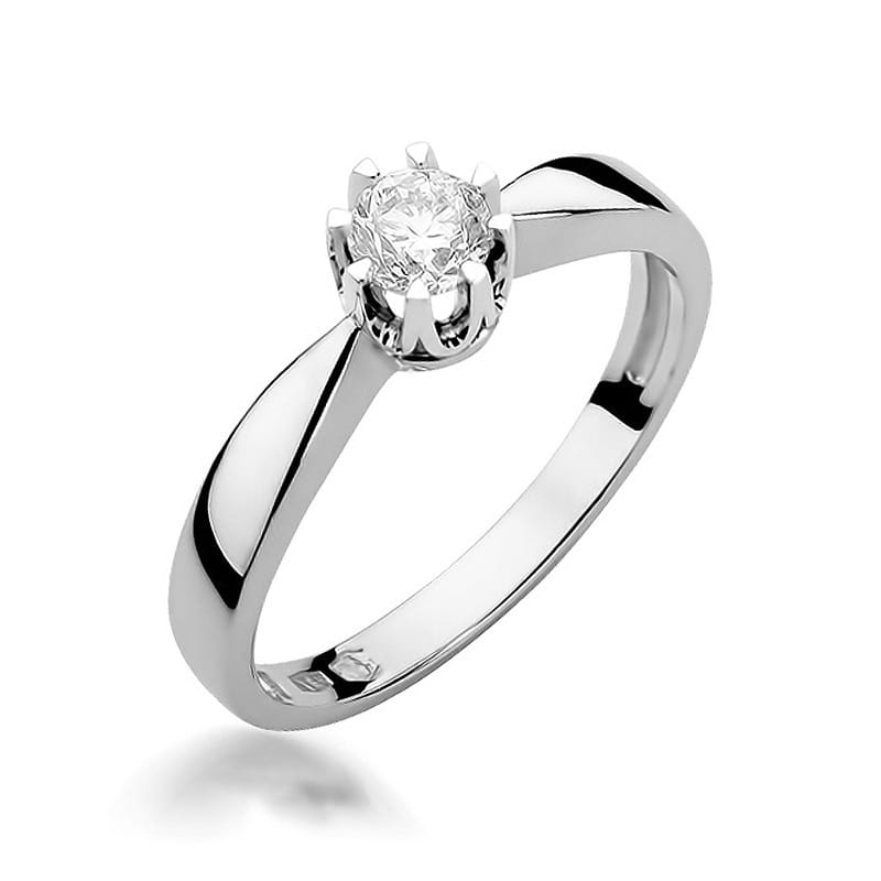 Pierścionek Diament 0,25ct białe złoto 1 Pierścionek W228 Diament 0