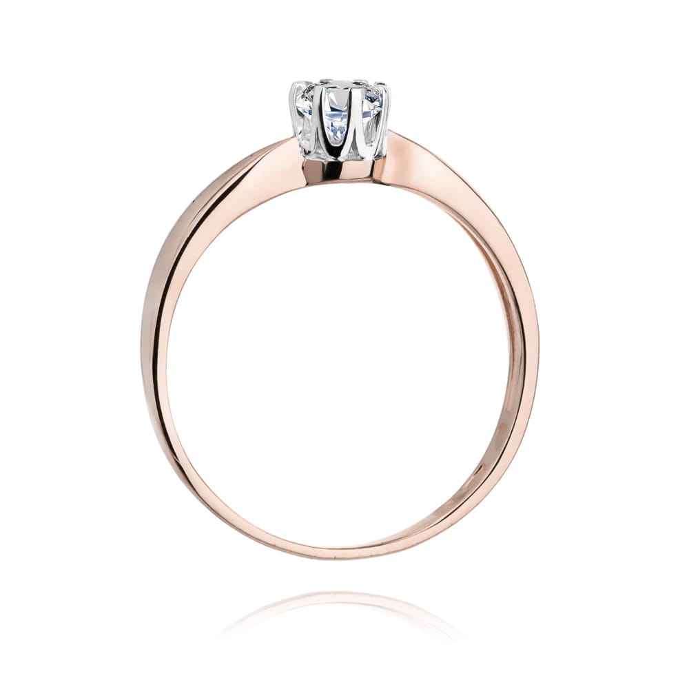 Pierścionek Diament 0,25ct różowe złoto 3 Pierścionek Diament 0,25ct różowe złoto - obrazek 3