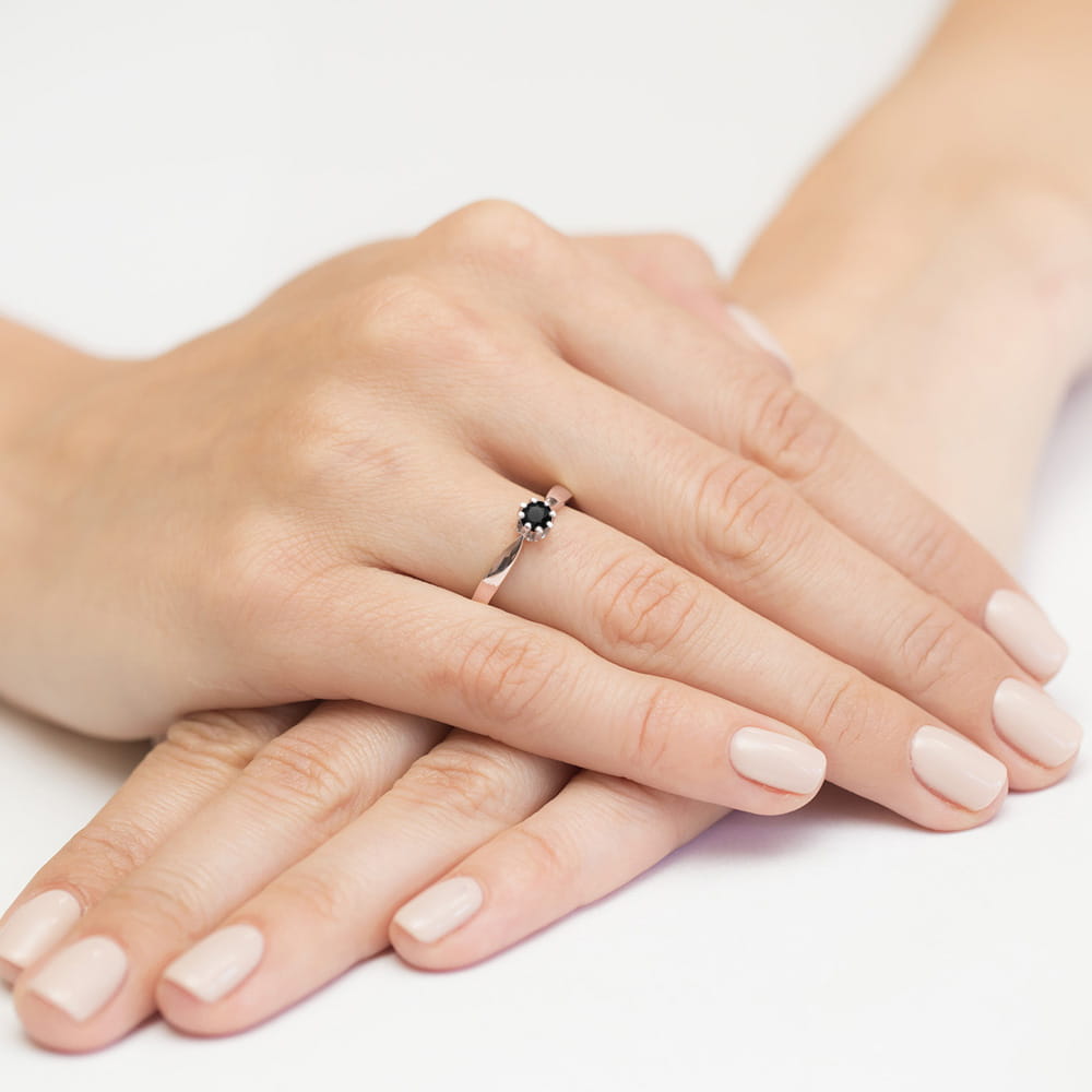 Pierścionek Diament 0,30ct różowe złoto 4 Pierścionek Diament 0,30ct różowe złoto - obrazek 4