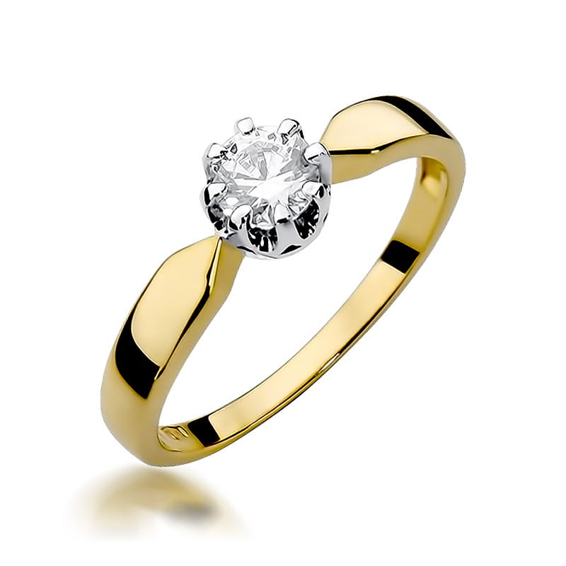 Pierścionek Diament 0,40ct żółte złoto 1 Pierścionek W228 Diament 0