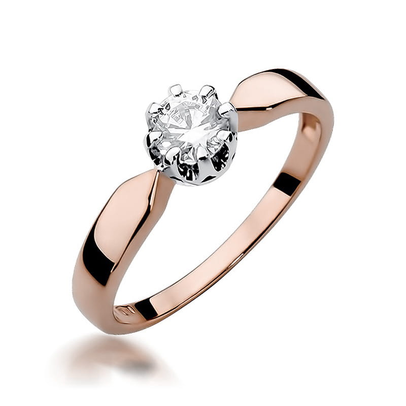 Pierścionek Diament 0,50ct różowe złoto 1 Pierścionek W228 Diament 0
