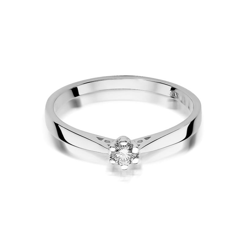 Pierścionek Diament 0,08ct białe złoto 2 08ct białe złoto Jubiler Kraków BigDIAMOND