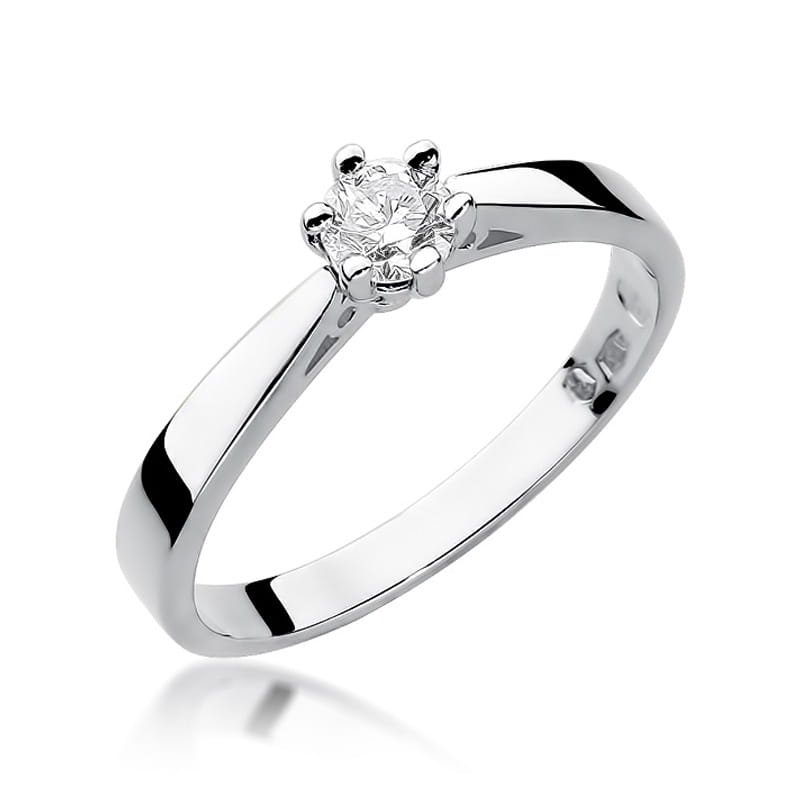 Pierścionek Diament 0,25ct białe złoto 1 Pierścionek W229B Diament 0