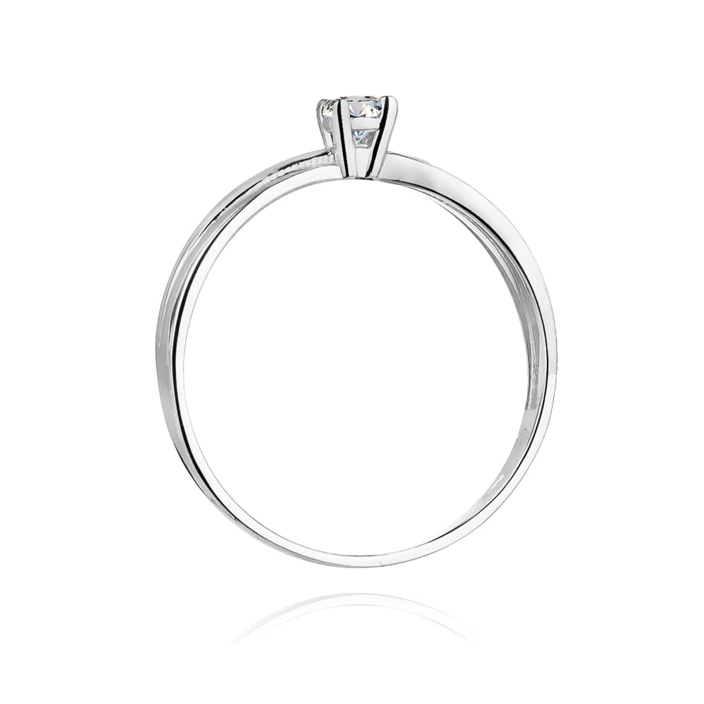 Pierścionek Diament 0,08ct białe złoto 3 Pierścionek Diament 0,08ct białe złoto - obrazek 3