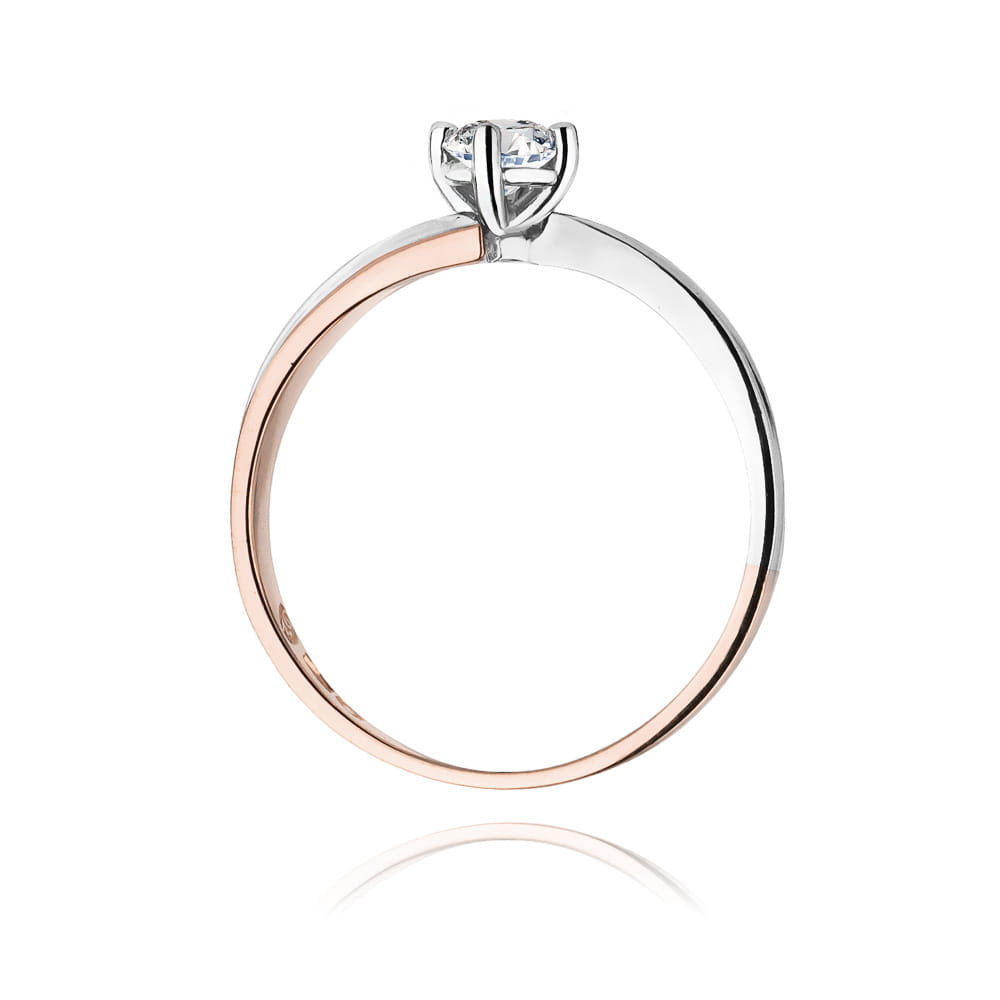 Pierścionek Diament 0,25ct różowe złoto 3 Pierścionek Diament 0,25ct różowe złoto - obrazek 3