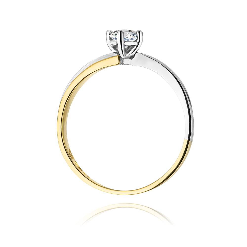 Pierścionek Diament 0,25ct żółte złoto 3 Pierścionek Diament 0,25ct żółte złoto - obrazek 3