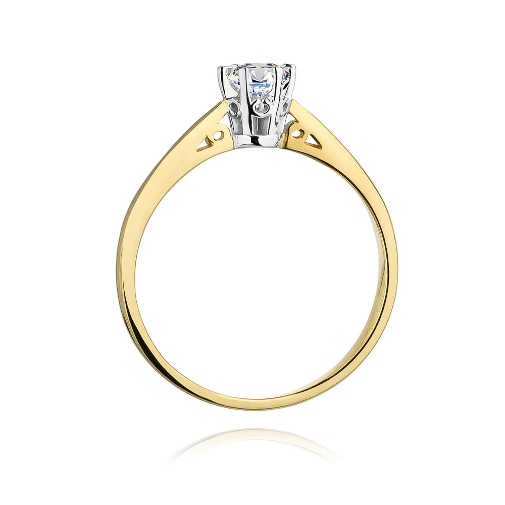 Pierścionek Diament 0,25ct żółte złoto 3 Pierścionek Diament 0,25ct żółte złoto - obrazek 3