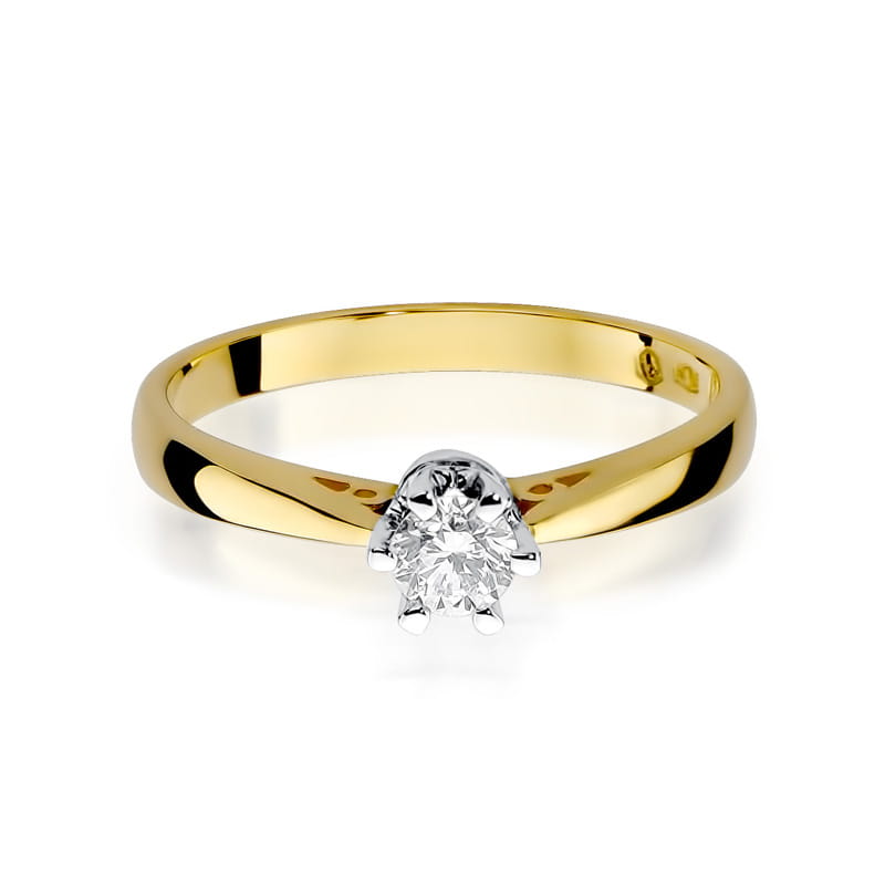 Pierścionek Diament 0,30ct żółte złoto 2 30ct żółte złoto Jubiler Kraków BigDIAMOND
