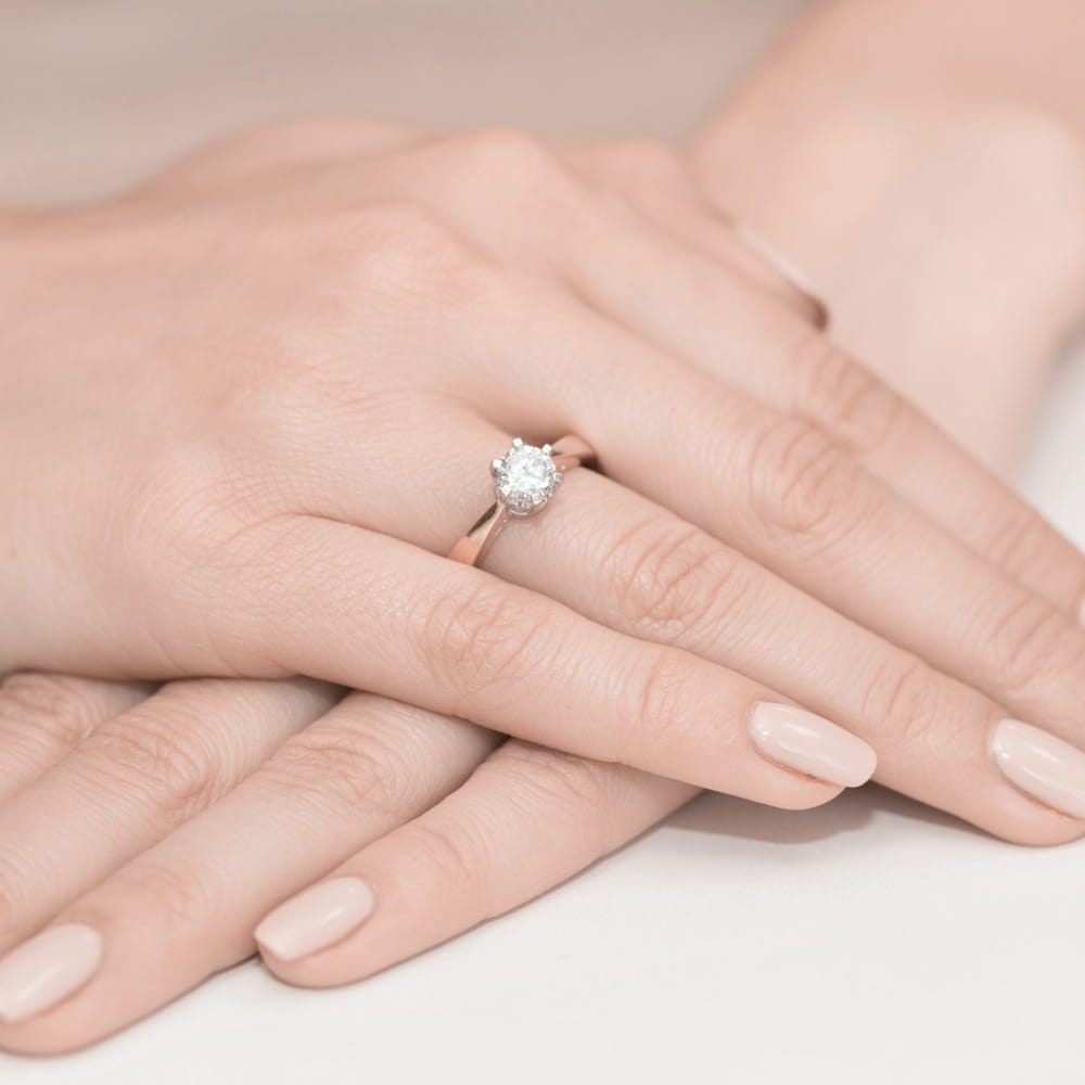 Pierścionek Diament 1,00ct różowe złoto 4 Pierścionek Diament 1,00ct różowe złoto - obrazek 4