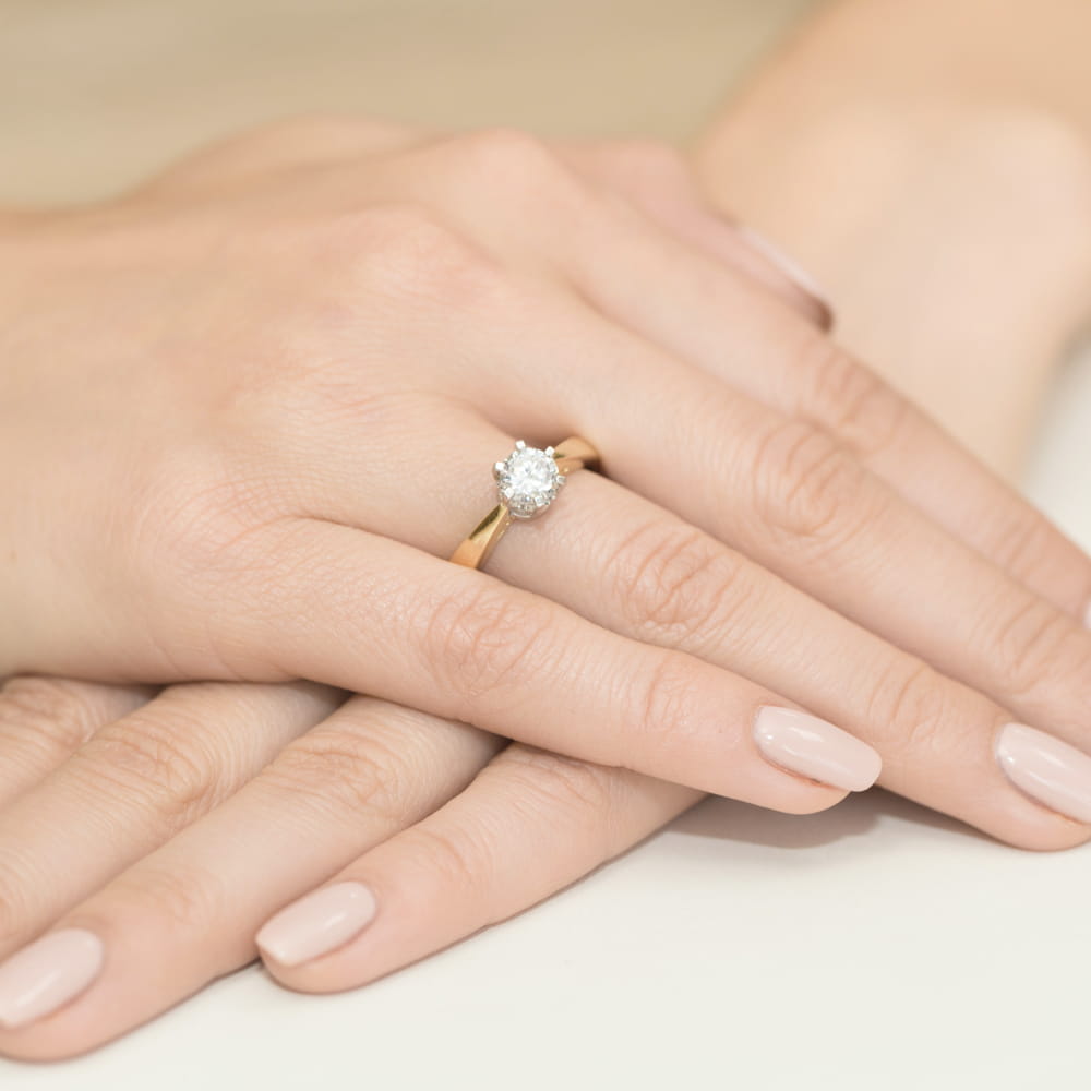 Pierścionek Diament 1,00ct żółte złoto 4 Pierścionek Diament 1,00ct żółte złoto - obrazek 4