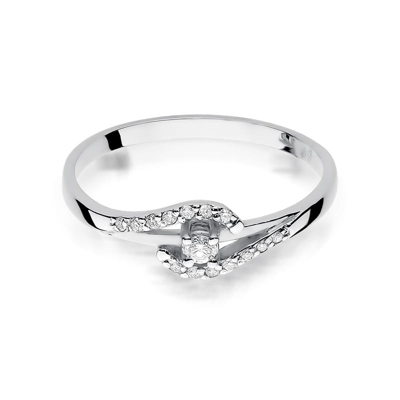 Pierścionek Diament 0,04ct białe złoto 2 04ct białe złoto Jubiler Kraków BigDIAMOND