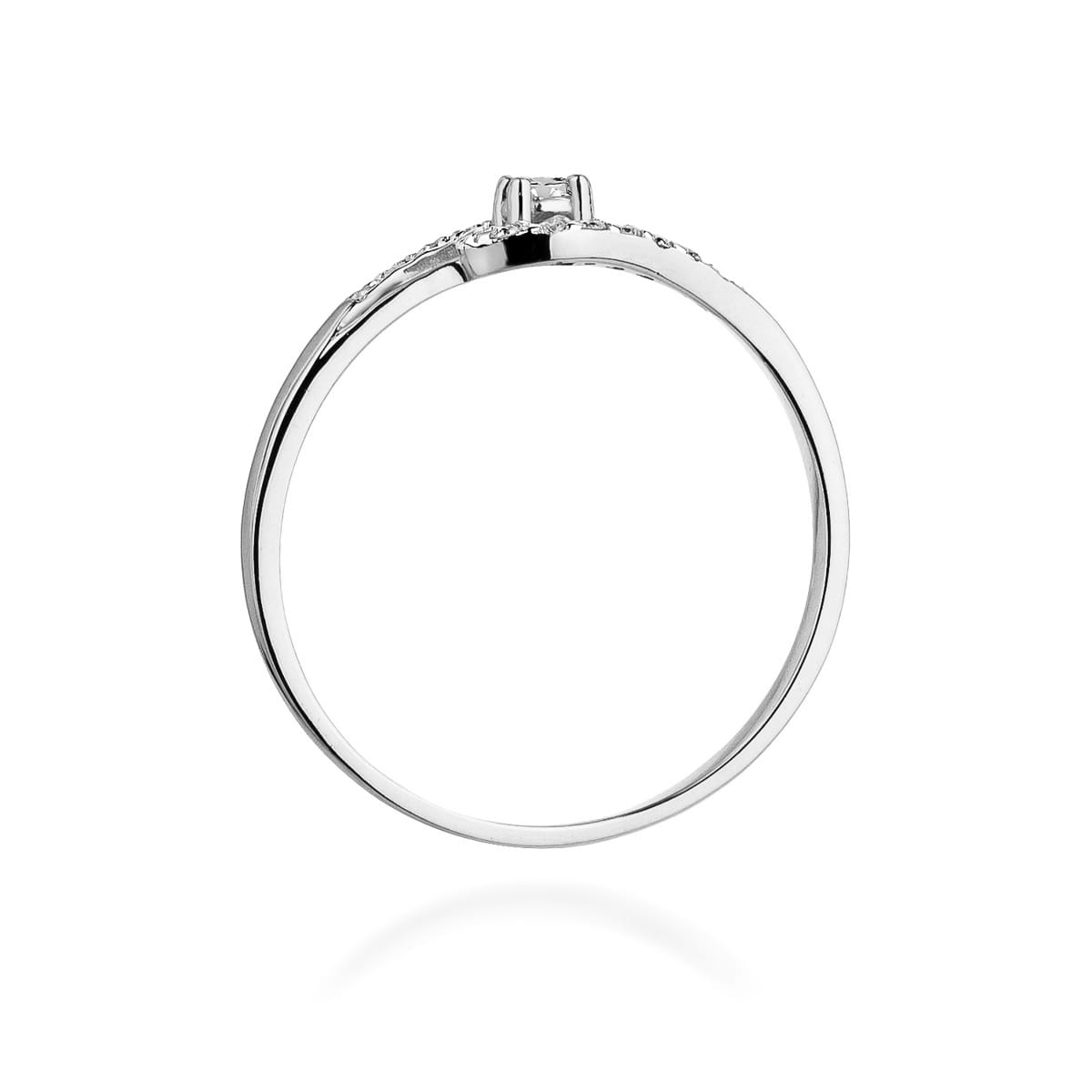 Pierścionek Diament 0,04ct białe złoto 3 Pierścionek Diament 0,04ct białe złoto - obrazek 3
