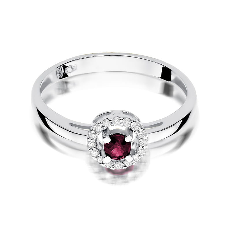 Pierścionek Rubin 0,15ct białe złoto 2 15ct białe złoto Jubiler Kraków BigDIAMOND