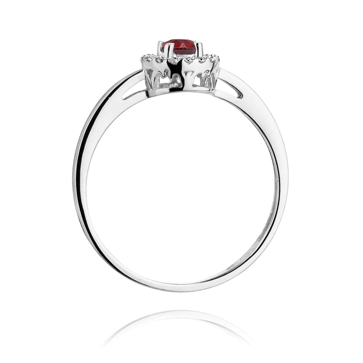 Pierścionek Rubin 0,15ct białe złoto 3 Pierścionek Rubin 0,15ct białe złoto - obrazek 3