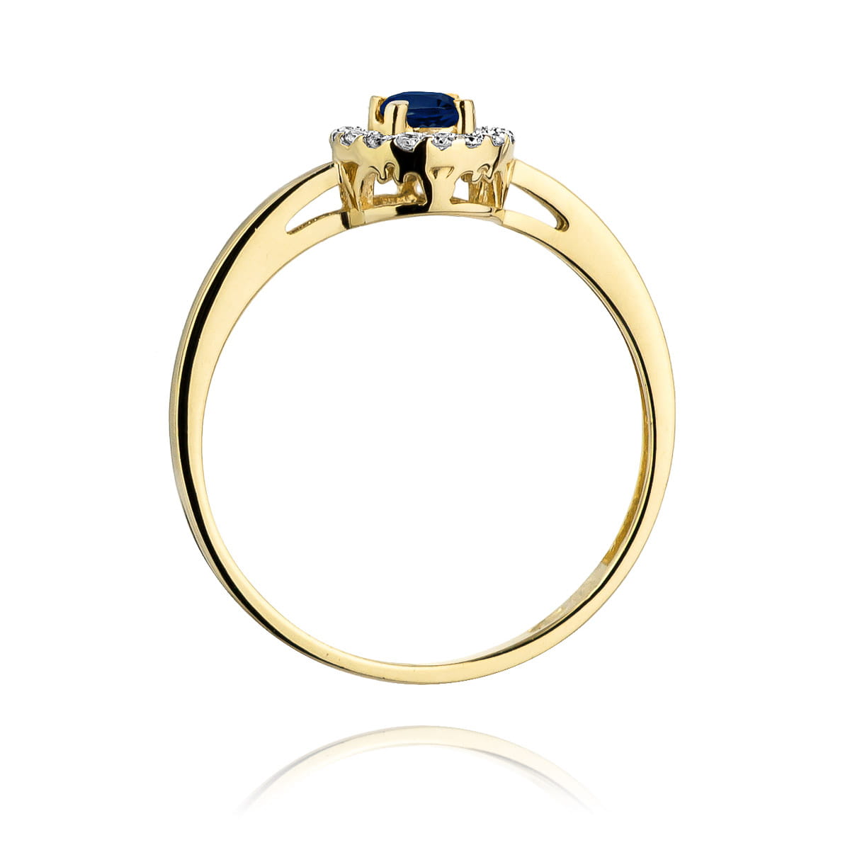 Pierścionek Szafir 0,15ct żółte złoto 3 Pierścionek Szafir 0,15ct żółte złoto - obrazek 3