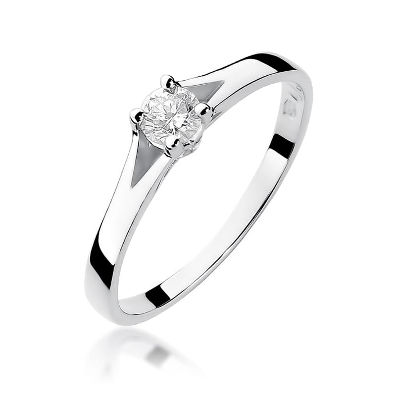 Pierścionek Diament 0,20ct białe złoto 1 Pierścionek W240 Diament 0