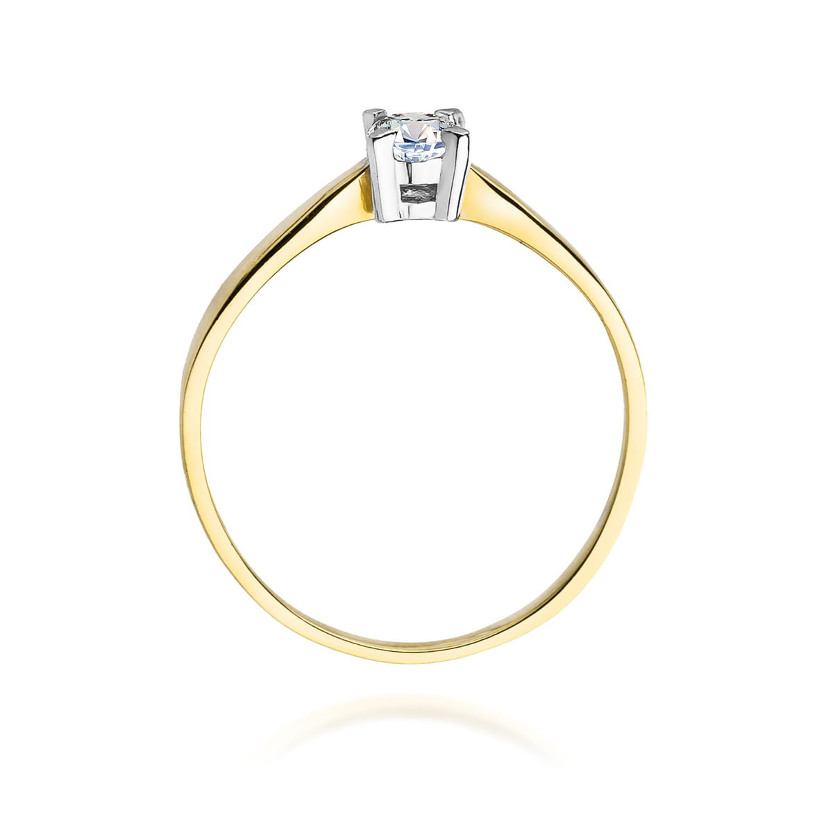 Pierścionek Diament 0,20ct żółte złoto 3 Pierścionek Diament 0,20ct żółte złoto - obrazek 3