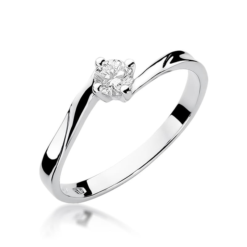 Pierścionek Diament 0,20ct białe złoto 1 Pierścionek W243 Diament 0
