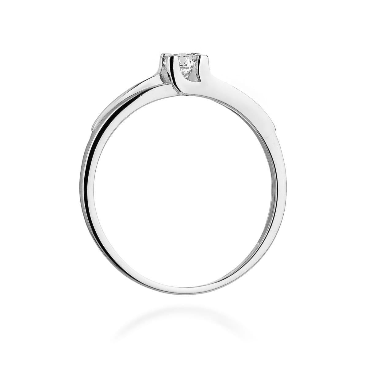 Pierścionek Diament 0,12ct białe złoto 3 Pierścionek Diament 0,12ct białe złoto - obrazek 3
