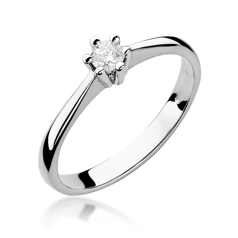 Pierścionek Diament 0,20ct białe złoto 1 Pierścionek W256 Diament 0