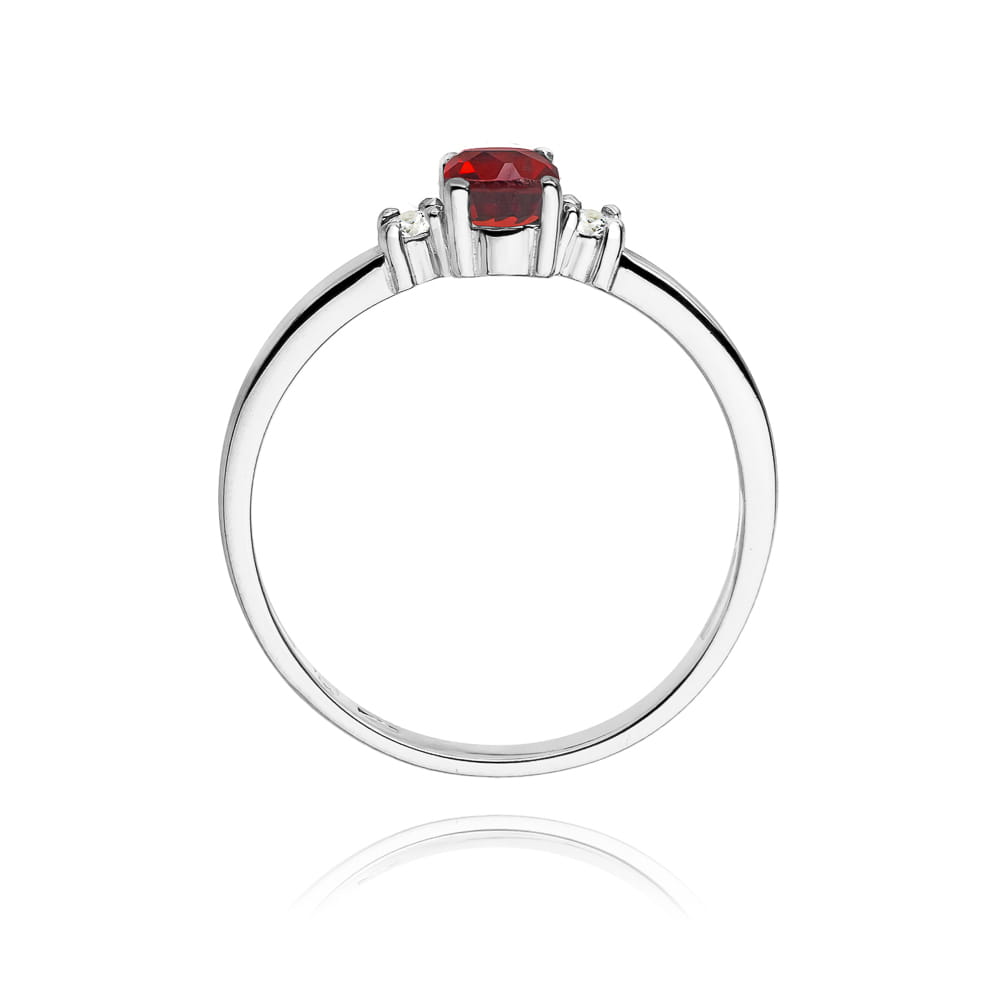 Pierścionek Rubin 0,60ct białe złoto 3 Pierścionek Rubin 0,60ct białe złoto - obrazek 3