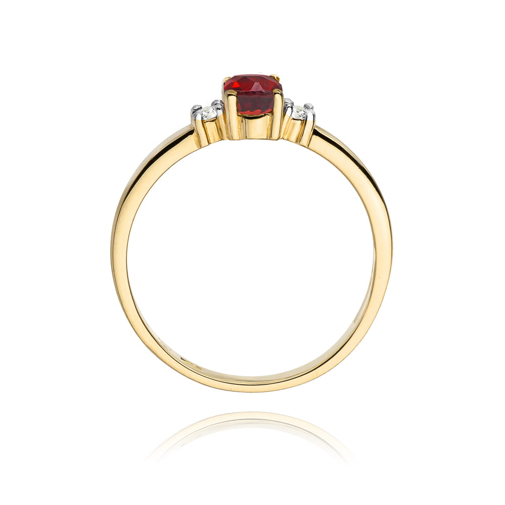 Pierścionek Rubin 0,60ct żółte złoto 3 Pierścionek Rubin 0,60ct żółte złoto - obrazek 3