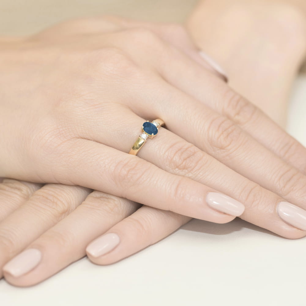 Pierścionek Szafir 0,70ct żółte złoto 4 Pierścionek Szafir 0,70ct żółte złoto - obrazek 4