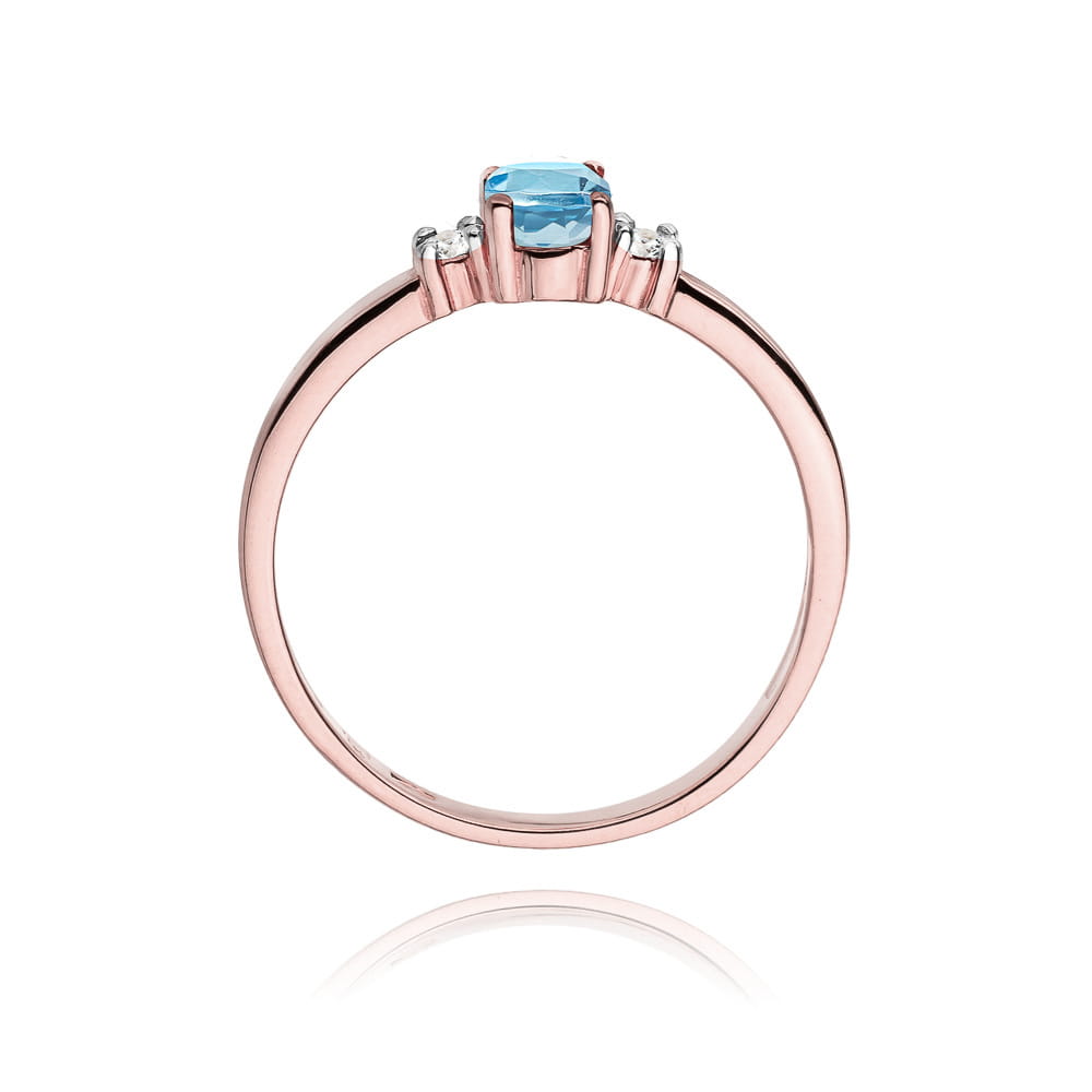 Pierścionek Topaz 0,50ct różowe złoto 3 Pierścionek Topaz 0,50ct różowe złoto - obrazek 3