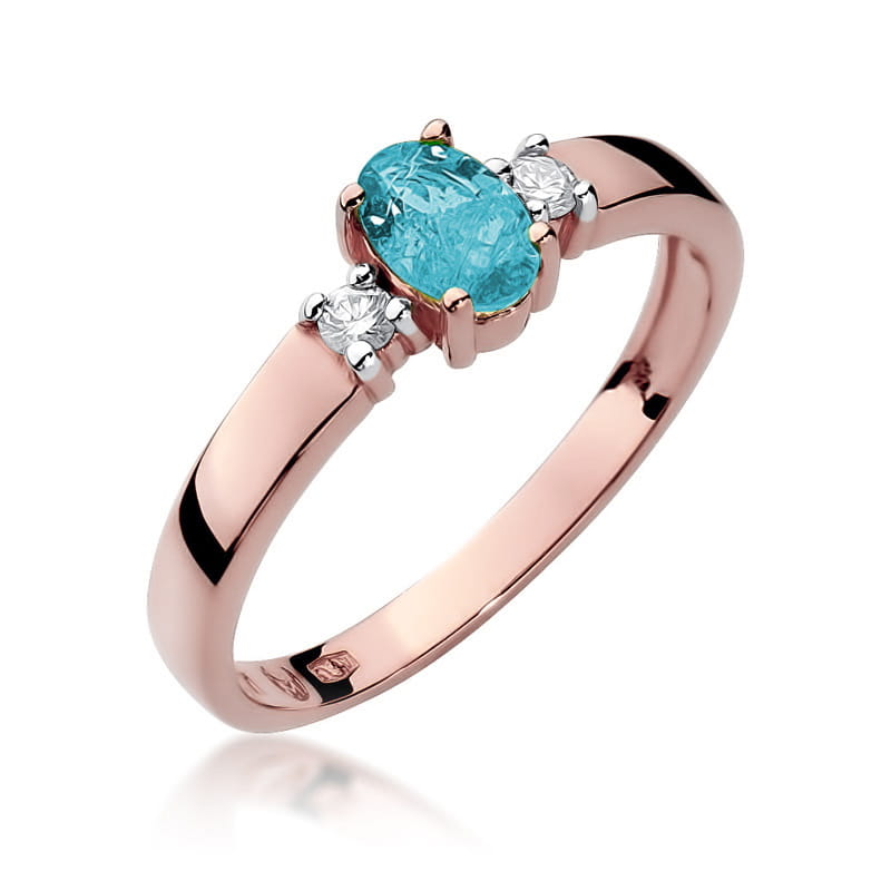 Pierścionek Topaz 0,50ct różowe złoto 1 Pierścionek W264 Topaz 0