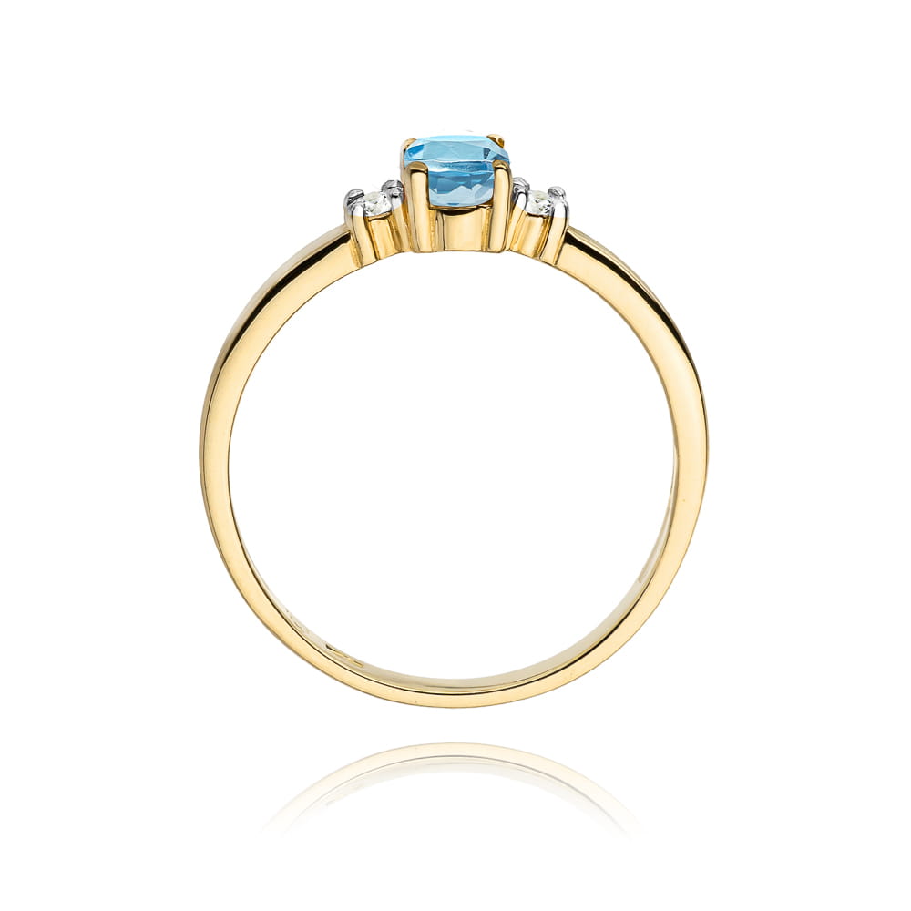 Pierścionek Topaz 0,50ct żółte złoto 3 Pierścionek Topaz 0,50ct żółte złoto - obrazek 3