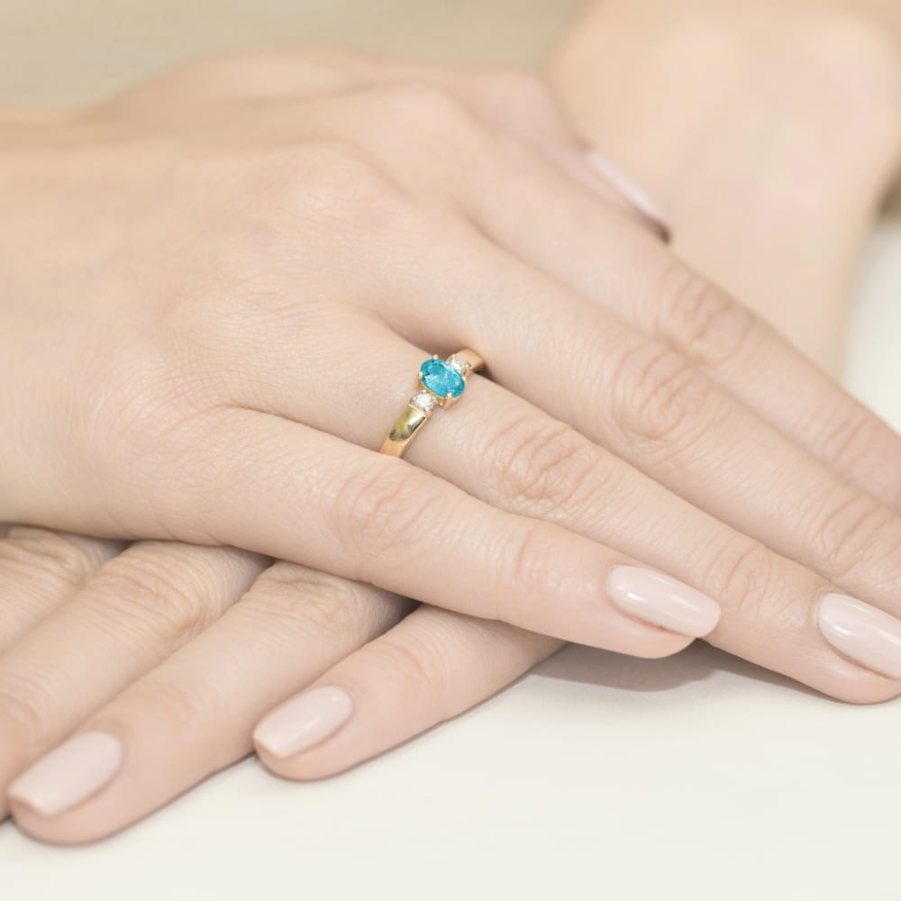 Pierścionek Topaz 0,50ct żółte złoto 4 Pierścionek Topaz 0,50ct żółte złoto - obrazek 4