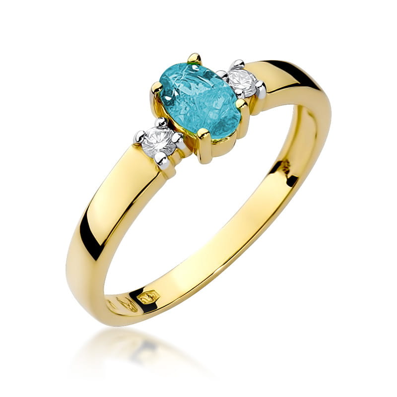 Pierścionek Topaz 0,50ct żółte złoto 1 Pierścionek W264 Topaz 0