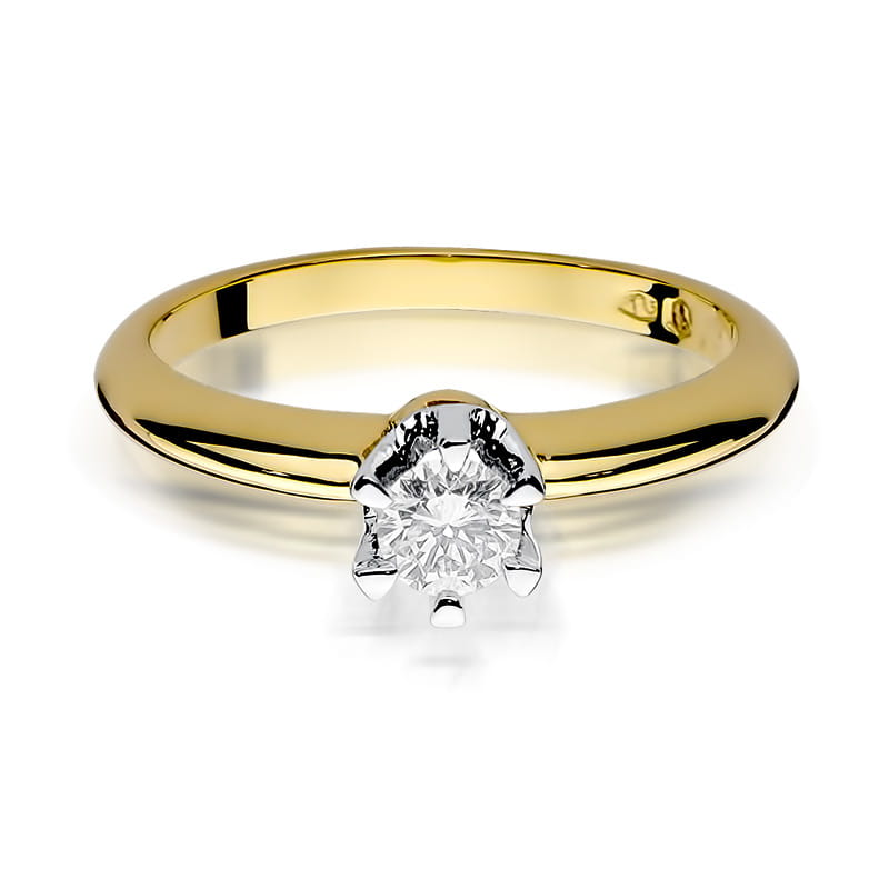 Pierścionek Diament 0,30ct żółte złoto 2 30ct żółte złoto Jubiler Kraków BigDIAMOND