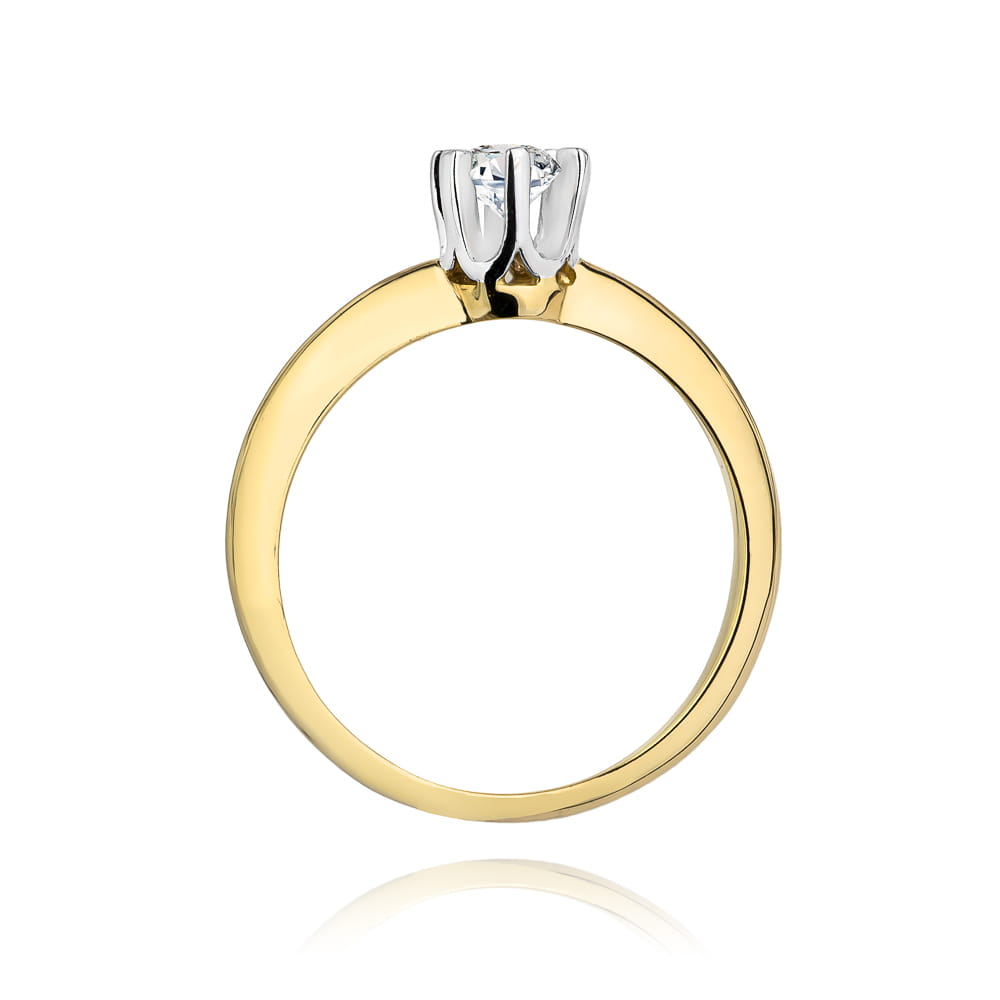 Pierścionek Diament 0,30ct żółte złoto 3 Pierścionek Diament 0,30ct żółte złoto - obrazek 3