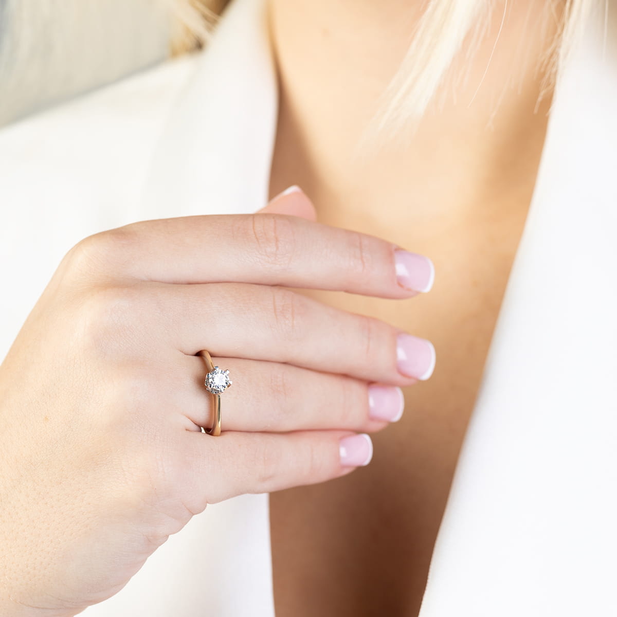 Pierścionek Diament 0,30ct żółte złoto 5 Pierścionek Diament 0,30ct żółte złoto - obrazek 5