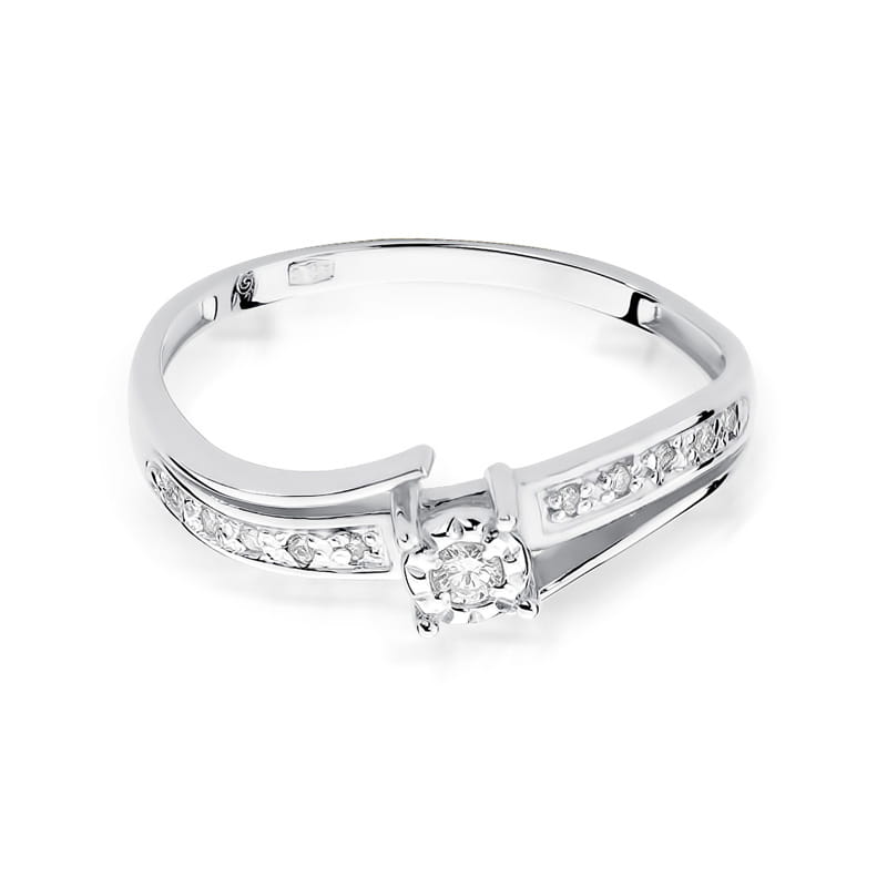 Pierścionek Diament 0,05ct białe złoto 2 05ct białe złoto Jubiler Kraków BigDIAMOND