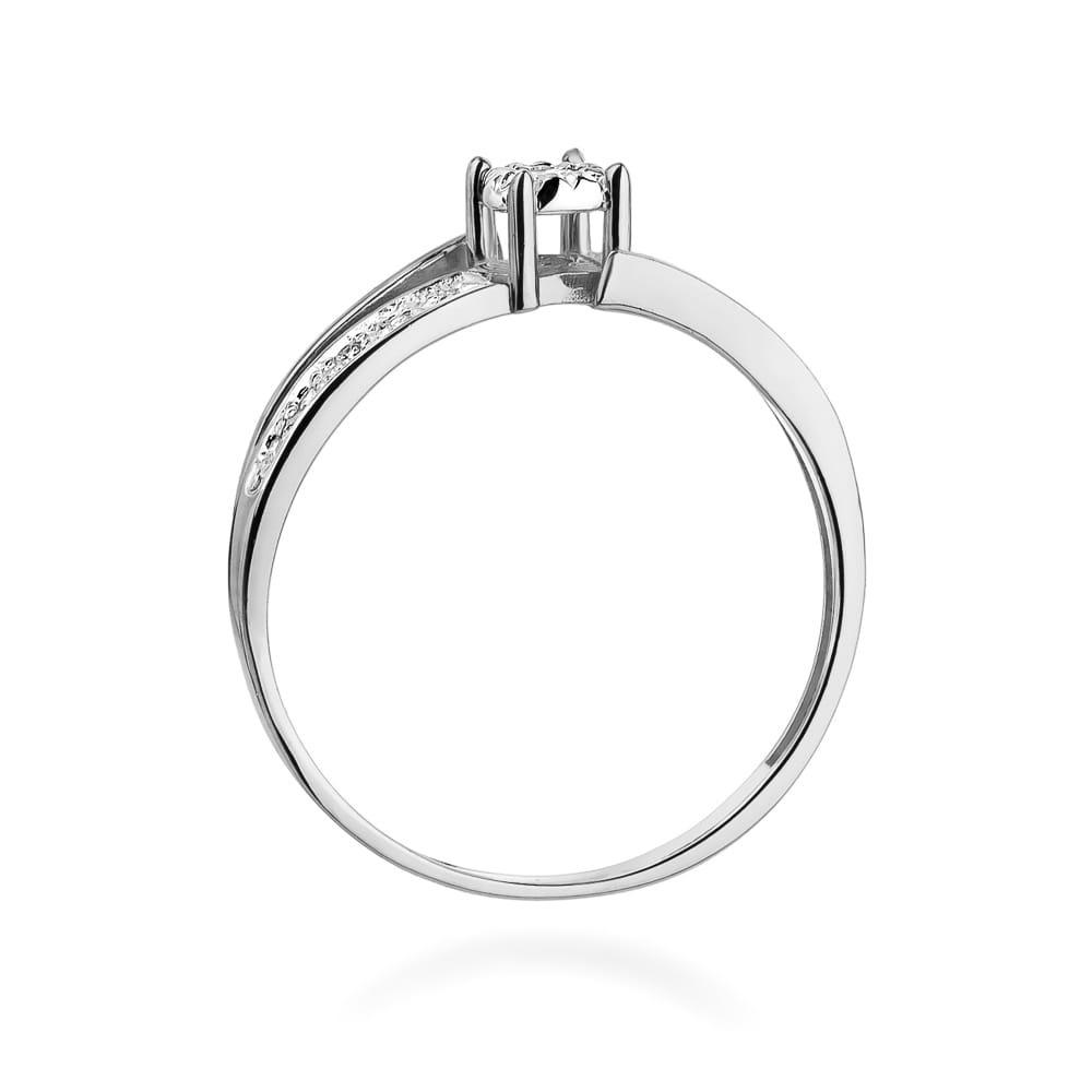 Pierścionek Diament 0,05ct białe złoto 3 Pierścionek Diament 0,05ct białe złoto - obrazek 3