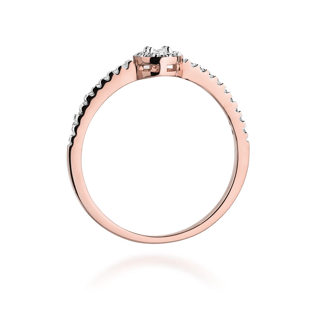 Pierścionek Diament 0,05ct różowe złoto 3 Pierścionek Diament 0,05ct różowe złoto - obrazek 3