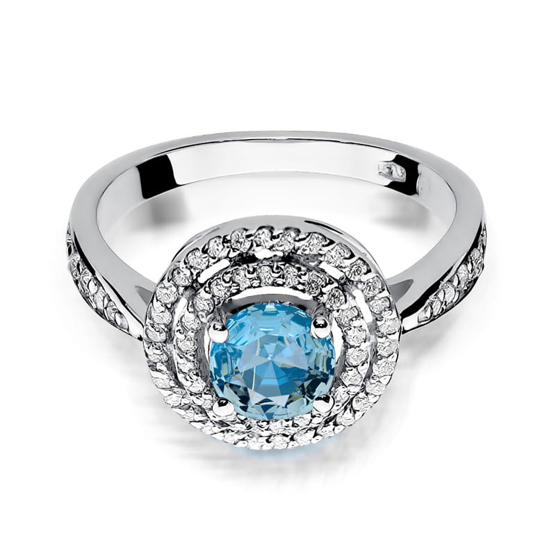 Pierścionek Topaz 0,80ct białe złoto 2 80ct białe złoto Jubiler Kraków BigDIAMOND