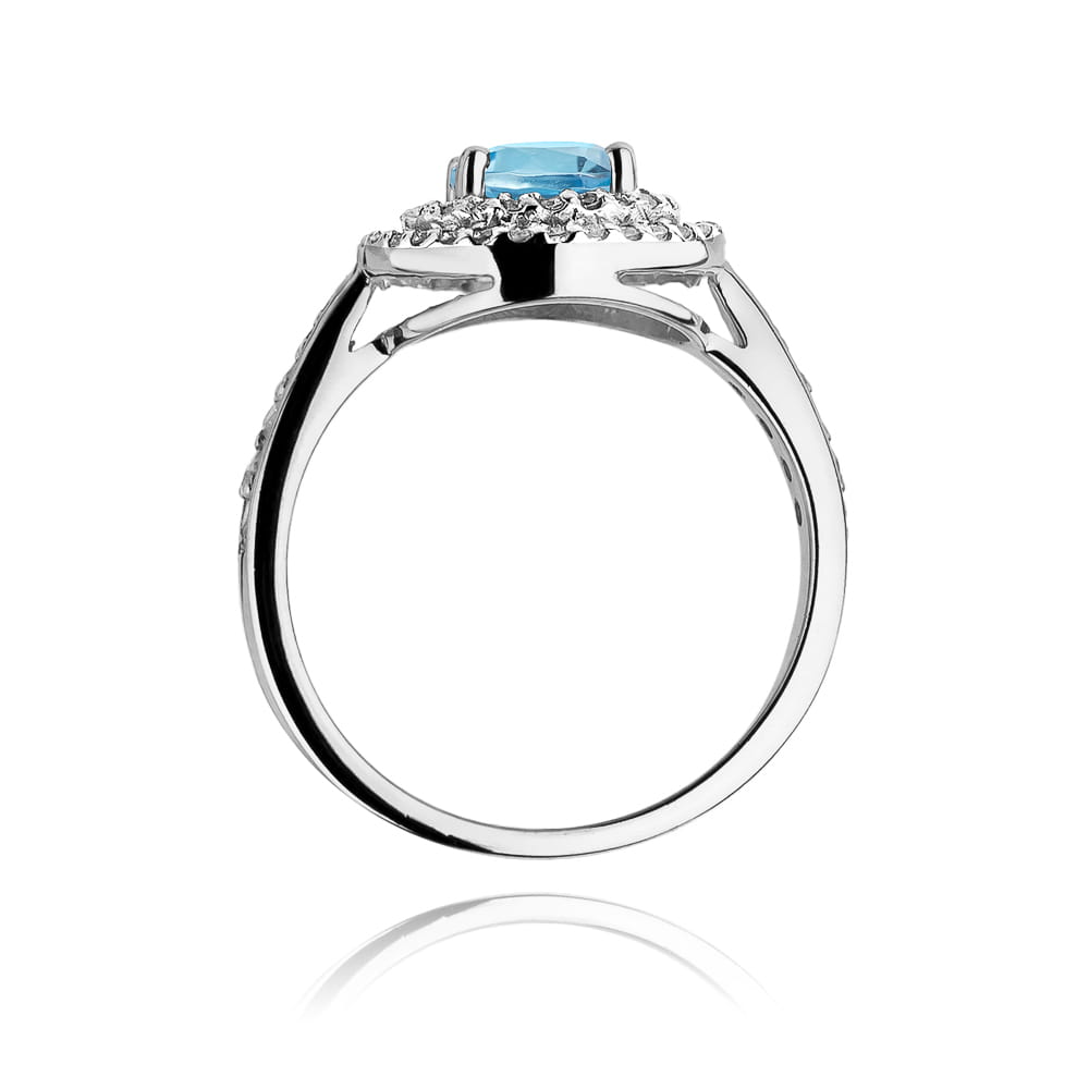 Pierścionek Topaz 0,80ct białe złoto 3 Pierścionek Topaz 0,80ct białe złoto - obrazek 3