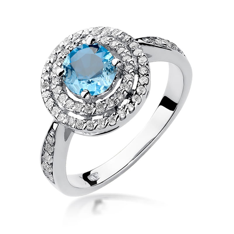 Pierścionek Topaz 0,80ct białe złoto 1 Pierścionek W274 Topaz 0