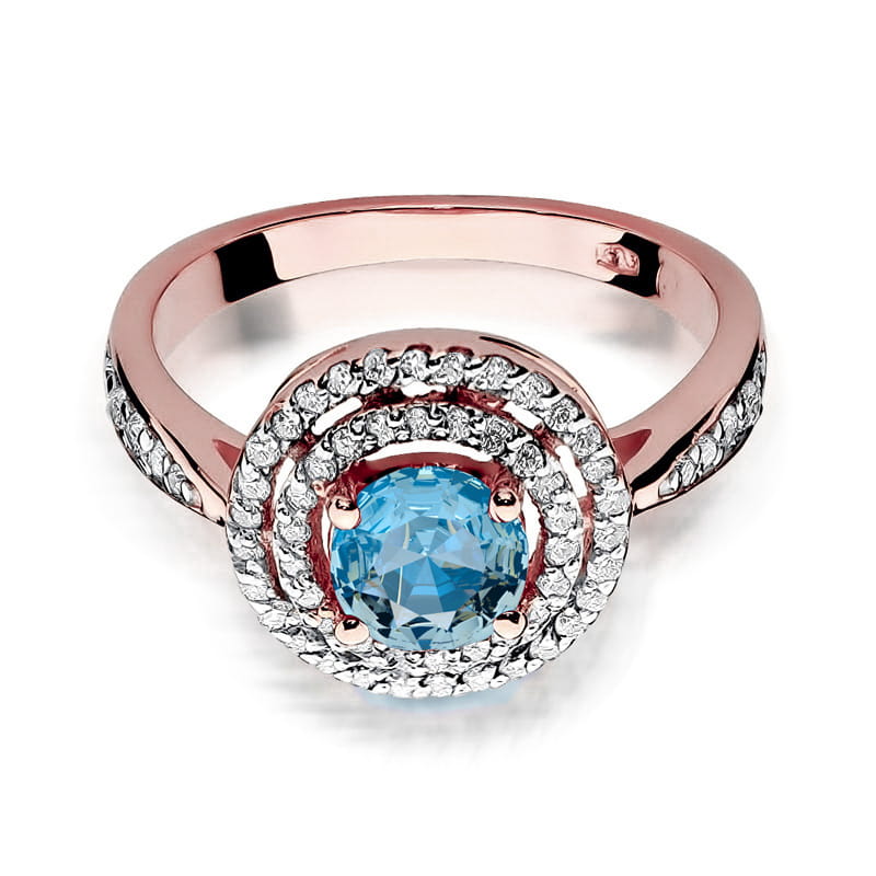 Pierścionek Topaz 0,80ct różowe złoto 2 80ct różowe złoto Jubiler Kraków BigDIAMOND