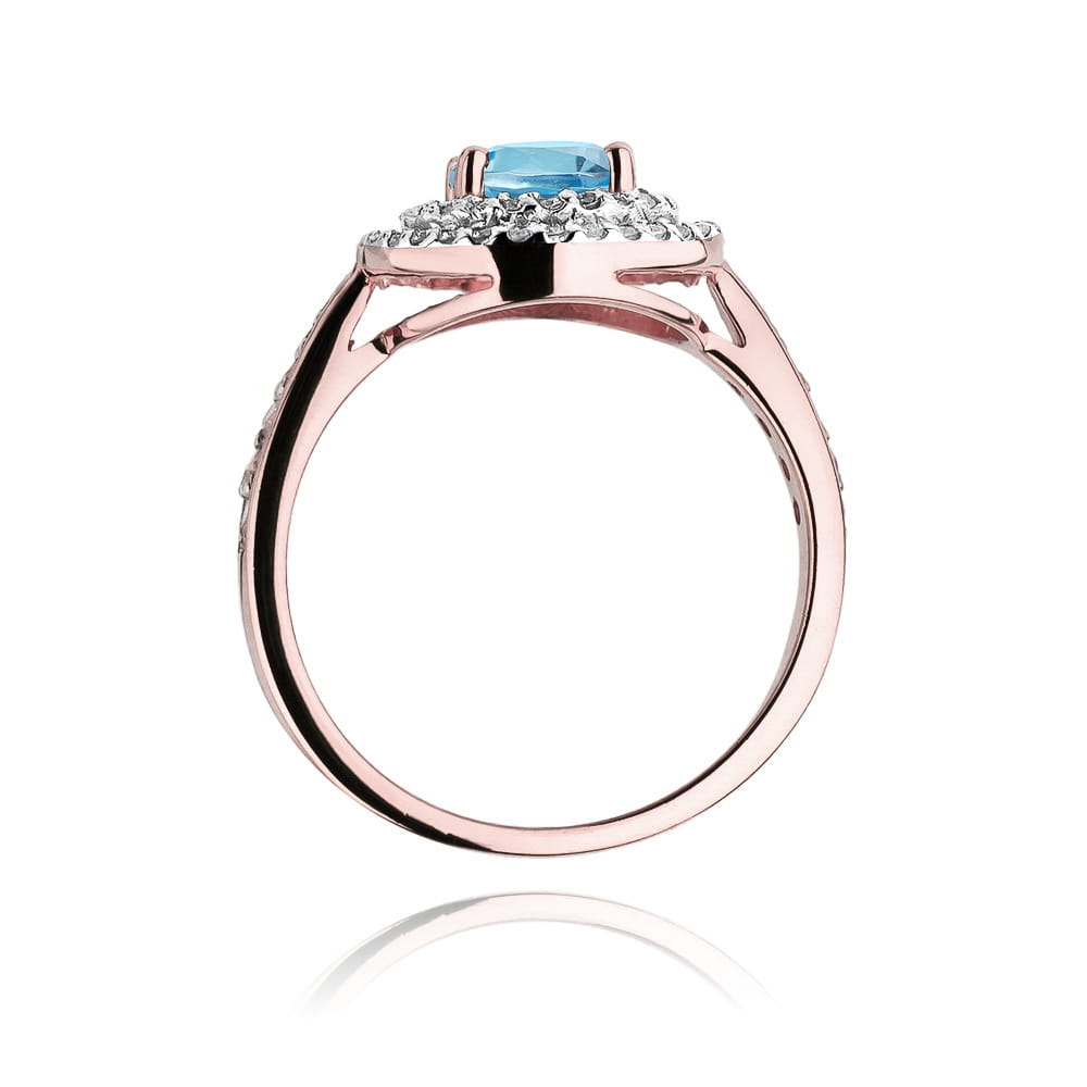 Pierścionek Topaz 0,80ct różowe złoto 3 Pierścionek Topaz 0,80ct różowe złoto - obrazek 3