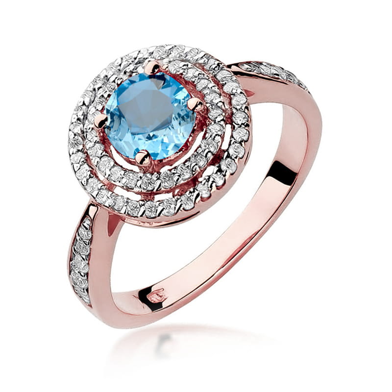 Pierścionek Topaz 0,80ct różowe złoto 1 Pierścionek W274 Topaz 0