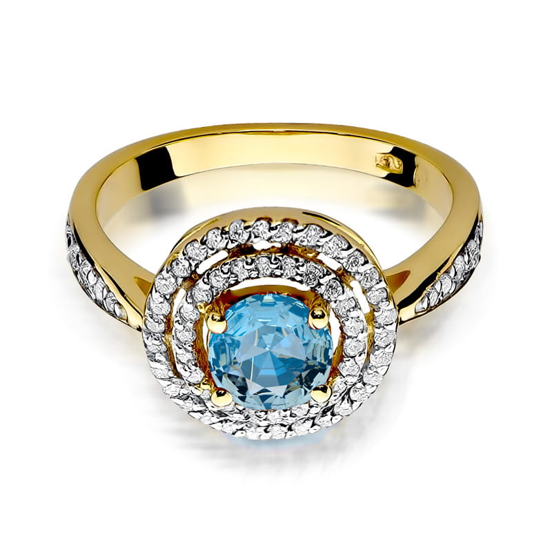 Pierścionek Topaz 0,80ct żółte złoto 2 80ct żółte złoto Jubiler Kraków BigDIAMOND
